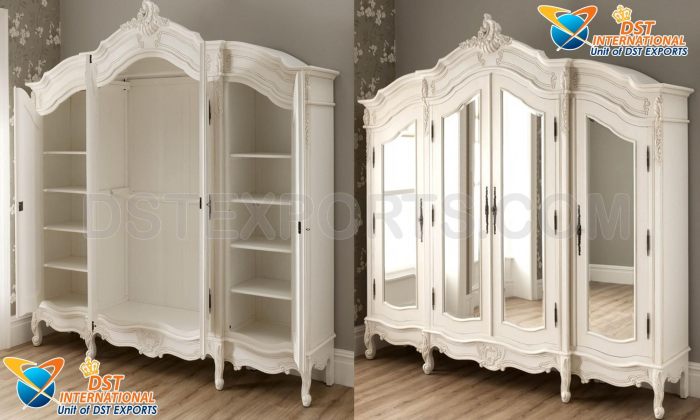 Classic style wardrobe furniture with double doors