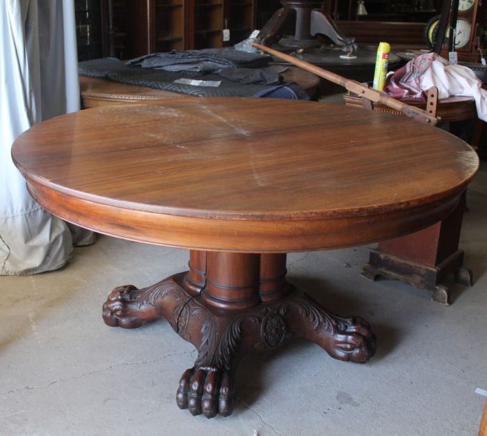 Classic end table furniture with claw feet