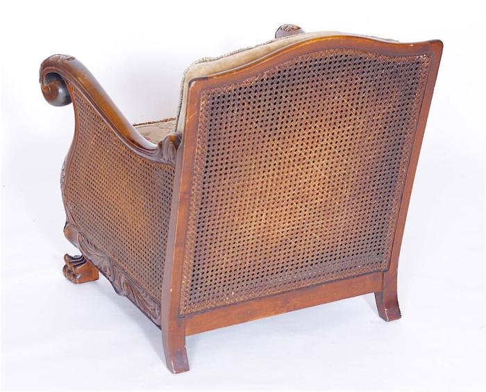 Vintage classic armchair furniture with carved legs