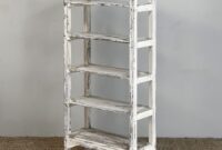 Distressed wood classic bookshelf furniture