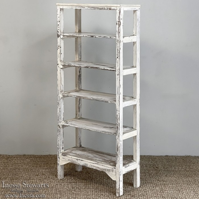 Distressed wood classic bookshelf furniture